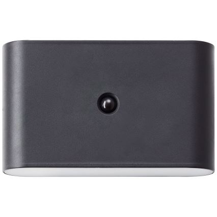 Brilliant - LED Vonkajšie nabíjacie nástenné svietidlo so senzorom XINO LED/3W/5V 3600 mAh IP44 čierna