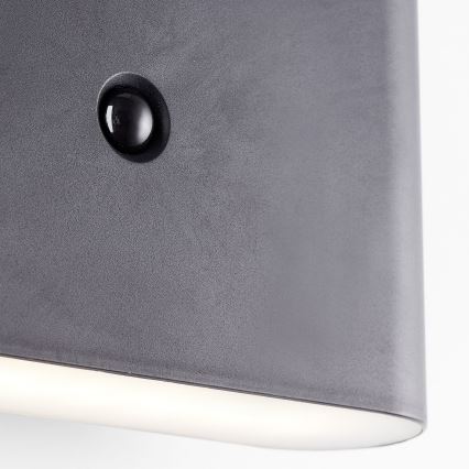 Brilliant - LED Vonkajšie nabíjacie nástenné svietidlo so senzorom XINO LED/3W/5V 3600 mAh IP44 čierna
