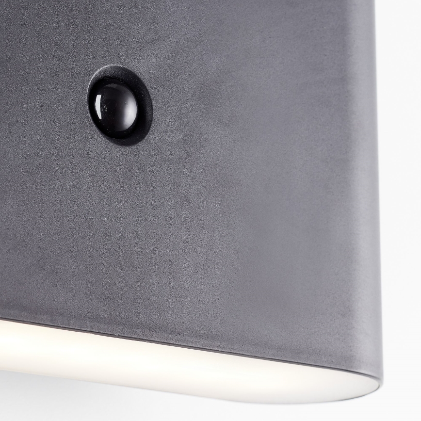 Brilliant - LED Vonkajšie nabíjacie nástenné svietidlo so senzorom XINO LED/3W/5V 3600 mAh IP44 čierna