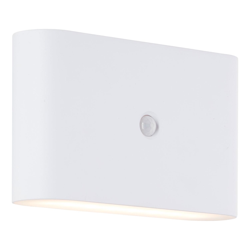 Brilliant - LED Vonkajšie nabíjacie nástenné svietidlo so senzorom XINO LED/3W/5V 3600 mAh IP44 biela