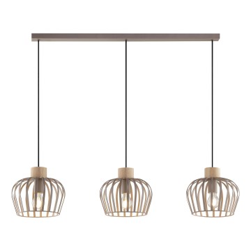 Brilliant - Luster na lanku NORDIC CAGE 3xE27/20W/230V béžová
