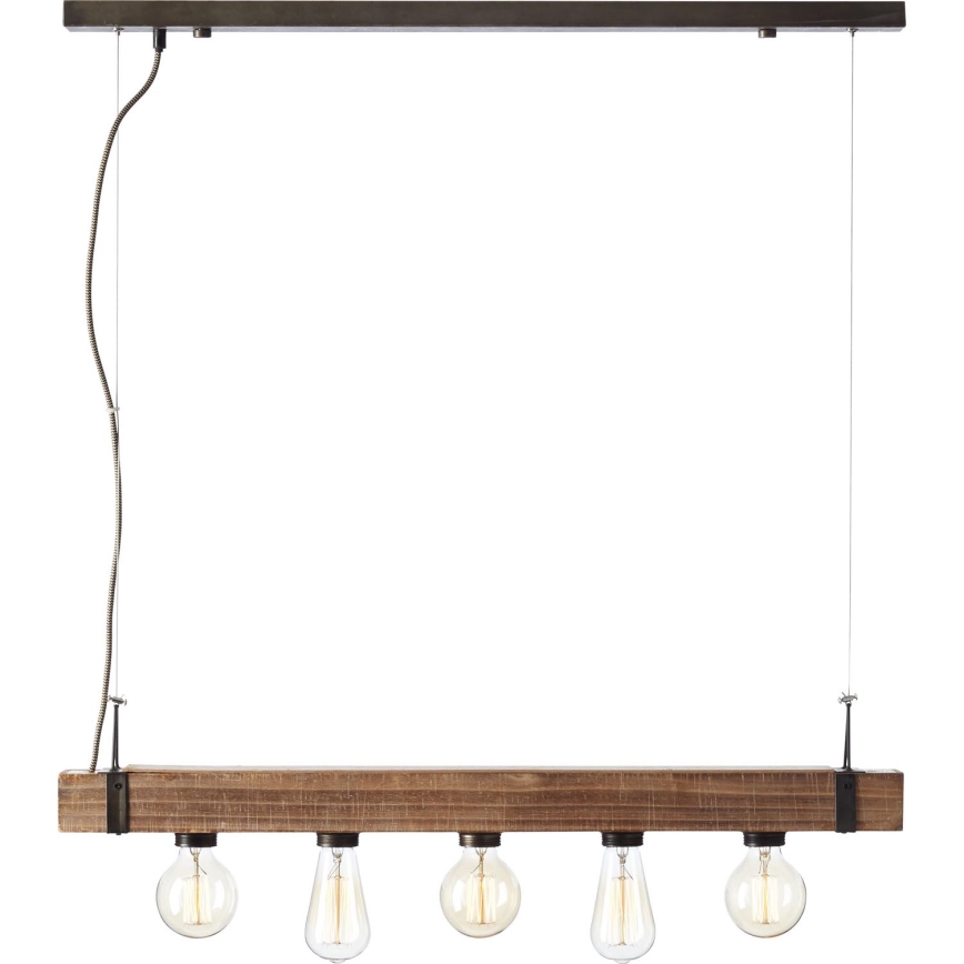 Brilliant - Luster na lanku WOODHILL 5xE27/30W/230V