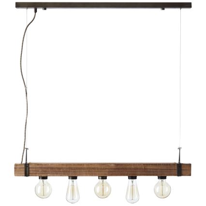 Brilliant - Luster na lanku WOODHILL 5xE27/30W/230V