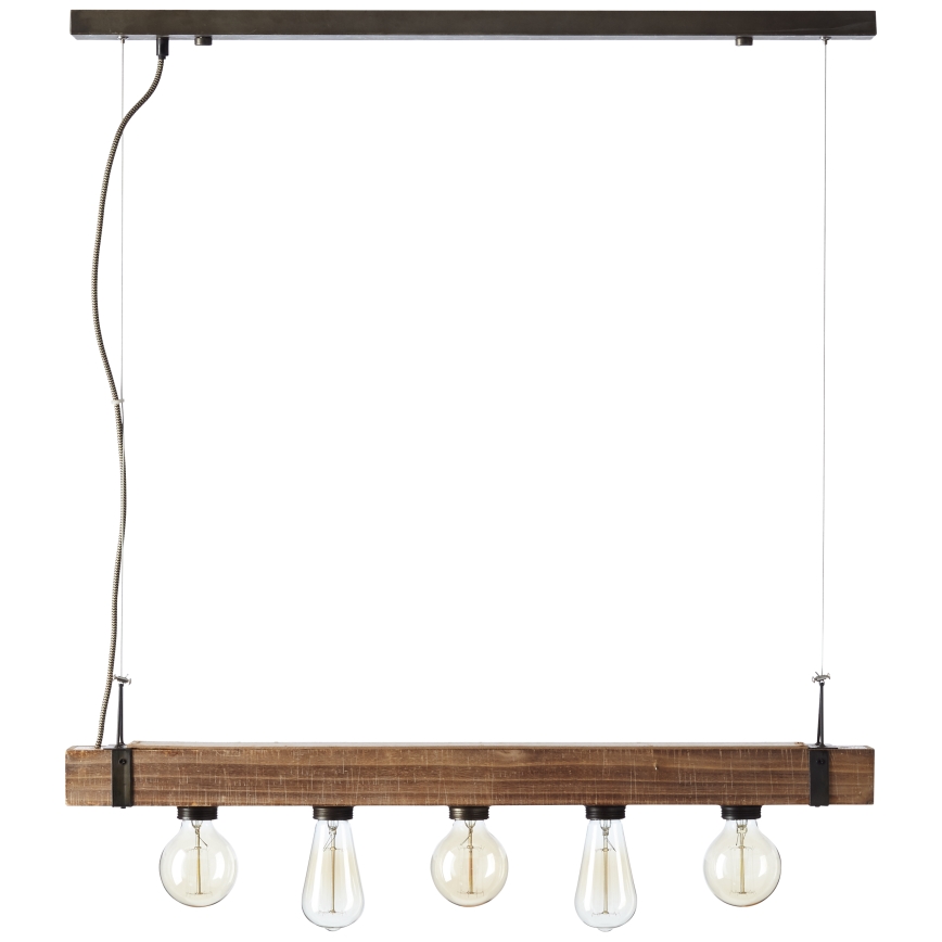 Brilliant - Luster na lanku WOODHILL 5xE27/30W/230V