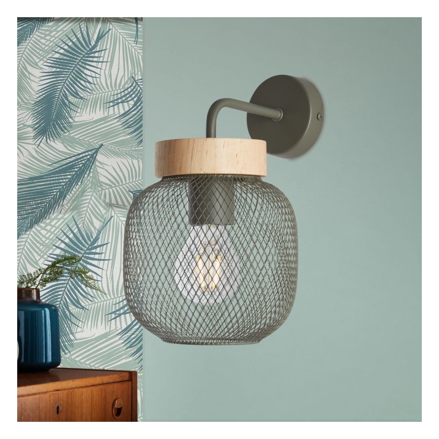 Brilliant - Nástenná lampa GIADA 1xE27/40W/230V zelená