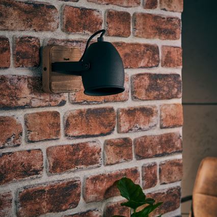 Brilliant - Nástenné bodové svietidlo CROWTON 1xGU10/6W/230V borovica