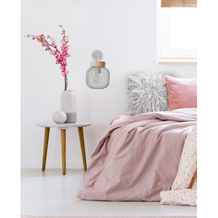 Brilliant - Nástenné svietidlo GIADA 1xE27/40W/230V sivé