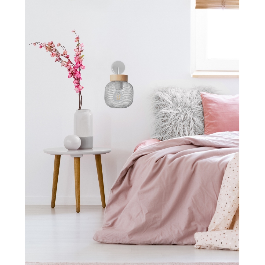 Brilliant - Nástenné svietidlo GIADA 1xE27/40W/230V sivé