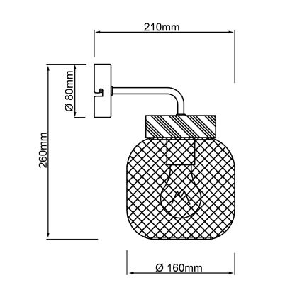 Brilliant - Nástenné svietidlo GIADA 1xE27/40W/230V sivé