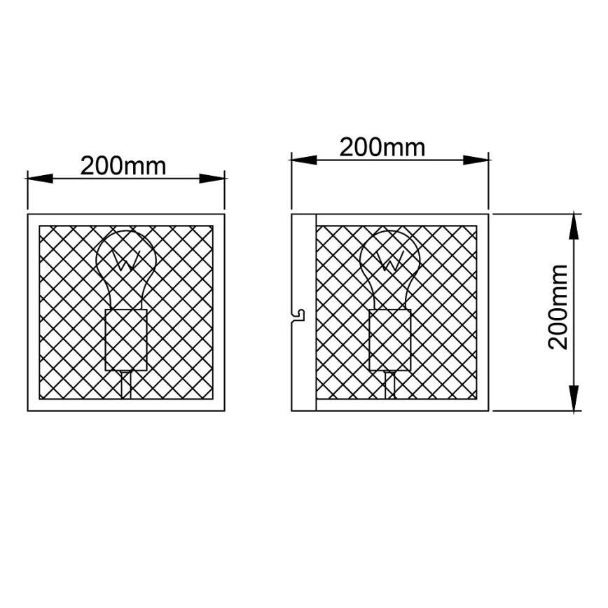Brilliant - Nástenné svietidlo MAZE 1xE27/40W/230V čierna