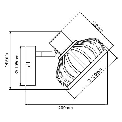Brilliant - Nástenné svietidlo NORAH 1xE14/28W/230V bambus