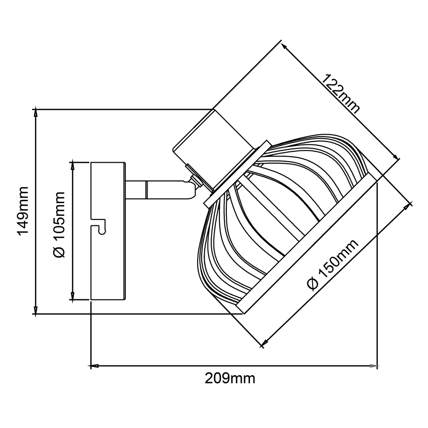 Brilliant - Nástenné svietidlo NORAH 1xE14/28W/230V bambus