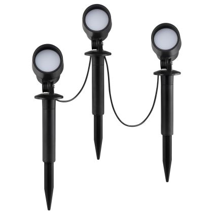 Brilliant - Sada 3x LED vonkajších svietidiel KAMARA LED/8,5W/230V IP44, čierna