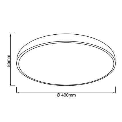 Brilliant - stmievateľné stropné svietidlo SLIMLINE LED/60W/230V 3000-6500K pr. 49 cm biele + diaľkové ovládanie