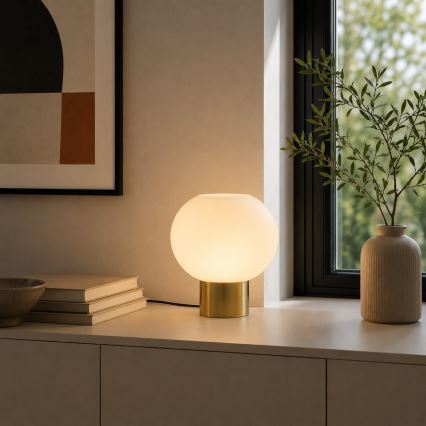 Brilliant - Stolná lampa FANNY 1xE27/20W/230V mosadz