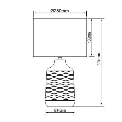 Brilliant - Stolná lampa ILYSA 1xE14/40W/230V biela/šedá