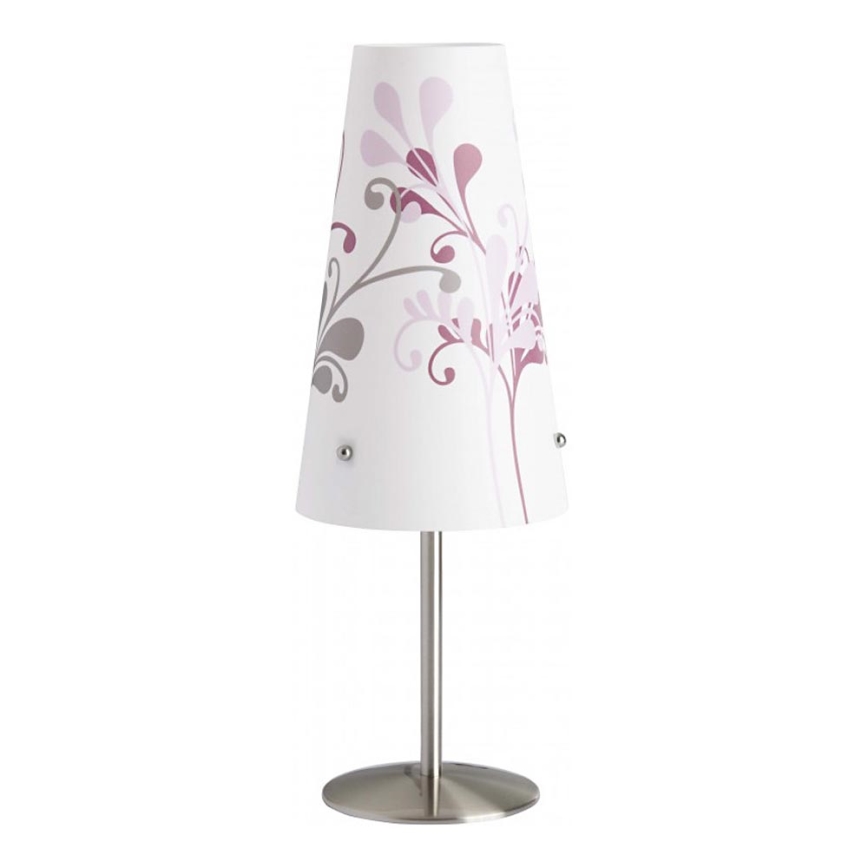 Brilliant - Stolná lampa ISI 1xE14/40W/230V biela/ružová/lesklý chróm