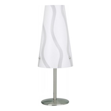 Brilliant - Stolná lampa ISI 1xE14/40W/230V biela/šedá/lesklý chróm