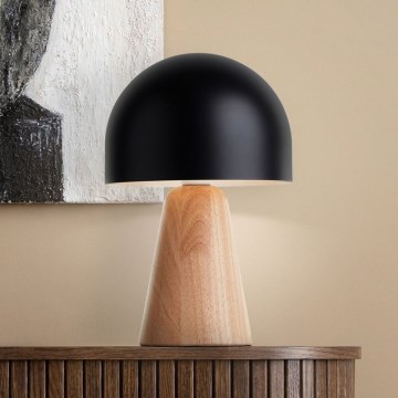 Brilliant - Stolná lampa NALAM 1xE14/40W/230V čierna/jaseň - FSC certifikované