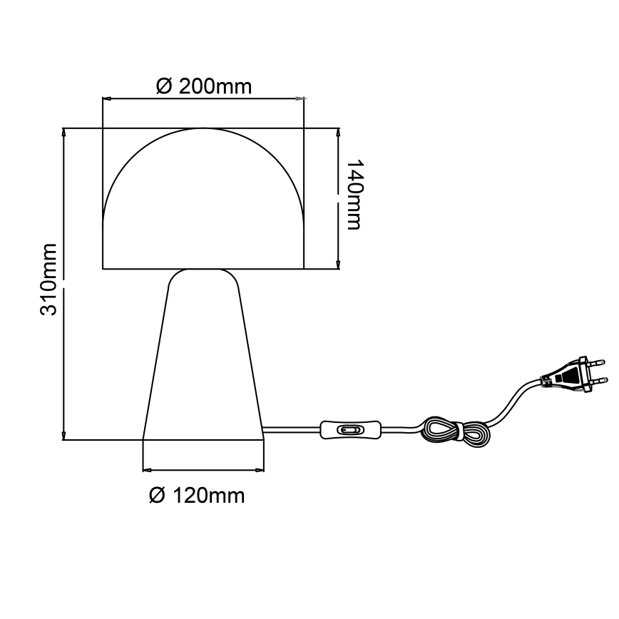 Brilliant - Stolná lampa NALAM 1xE14/40W/230V čierna/jaseň