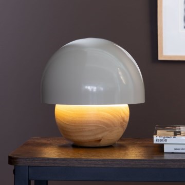 Brilliant - Stolná lampa NALAM 1xE14/40W/230V šedá/jaseň - FSC certifikované