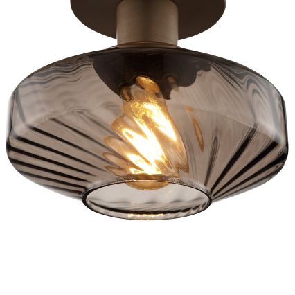 Brilliant - Stropné svietidlo LYN 1xE27/20W/230V pr. 28 cm hnedá/dymová hnedá