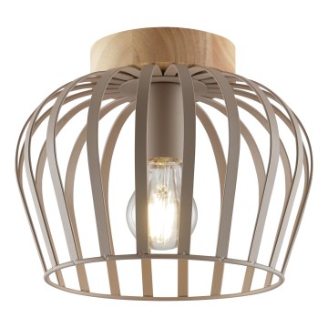 Brilliant - Stropné svietidlo NORDIC CAGE 1xE27/20W/230V pr. 25 cm béžové