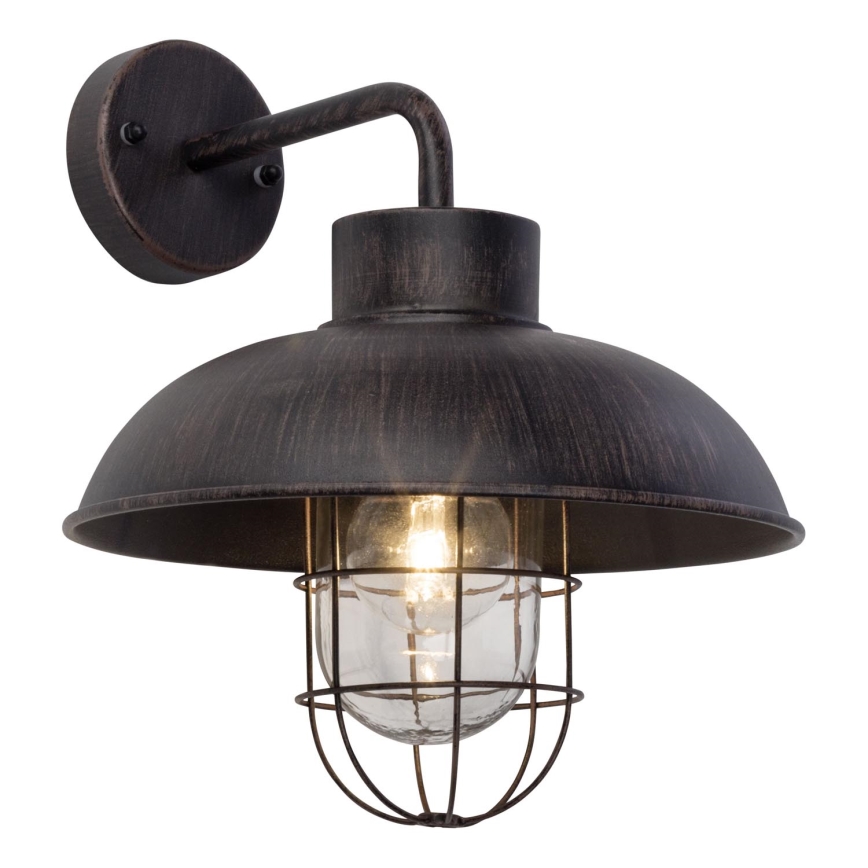Brilliant - Vonkajšia nástenná lampa PORTLAND 1xE27/60W/230V čierna/patina