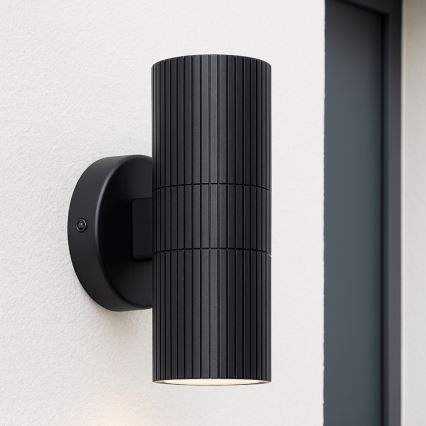 Brilliant - Vonkajšie nástenné svietidlo KEOLA 2xGU10/10W/230V IP44 čierna