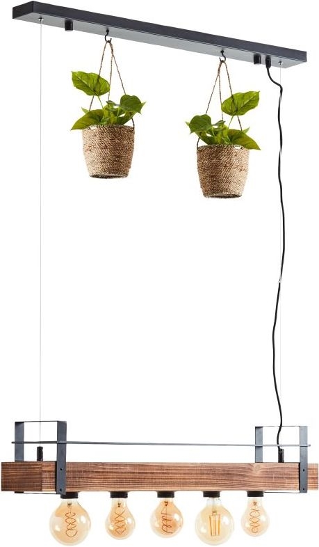 Brilliant - Závesný luster BANKWOOD 5xE27/28W/230V, topoľ