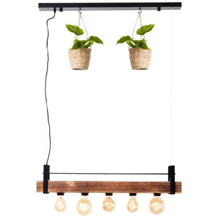 Brilliant - Závesný luster BANKWOOD 5xE27/28W/230V, topoľ