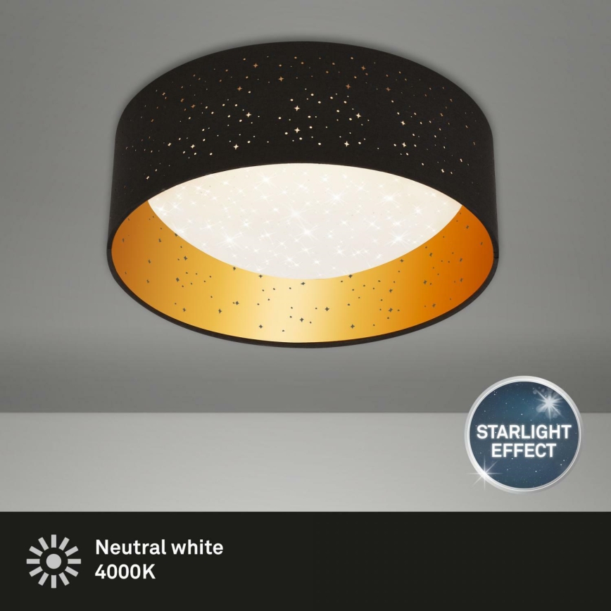 Brilo 3482-015 - LED Stropné svietidlo MAILA STARRY LED/12W/230V čierna/zlatá