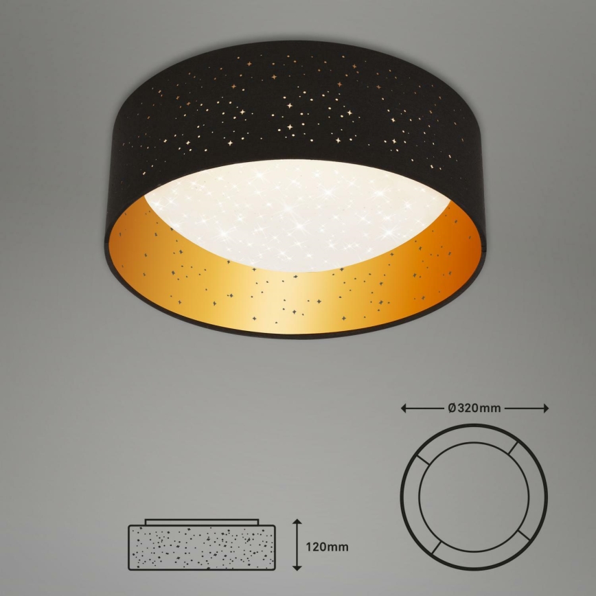 Brilo 3482-015 - LED Stropné svietidlo MAILA STARRY LED/12W/230V čierna/zlatá