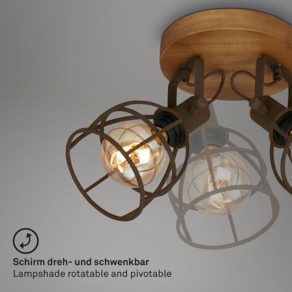 Brilo - Bodové svietidlo VINTAGE 3xE27/25W/230V