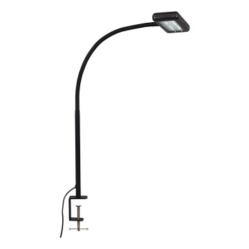 Brilo - LED Flexibilná stolná lampa s klipom TRASNA LED/7,5W/230V čierna