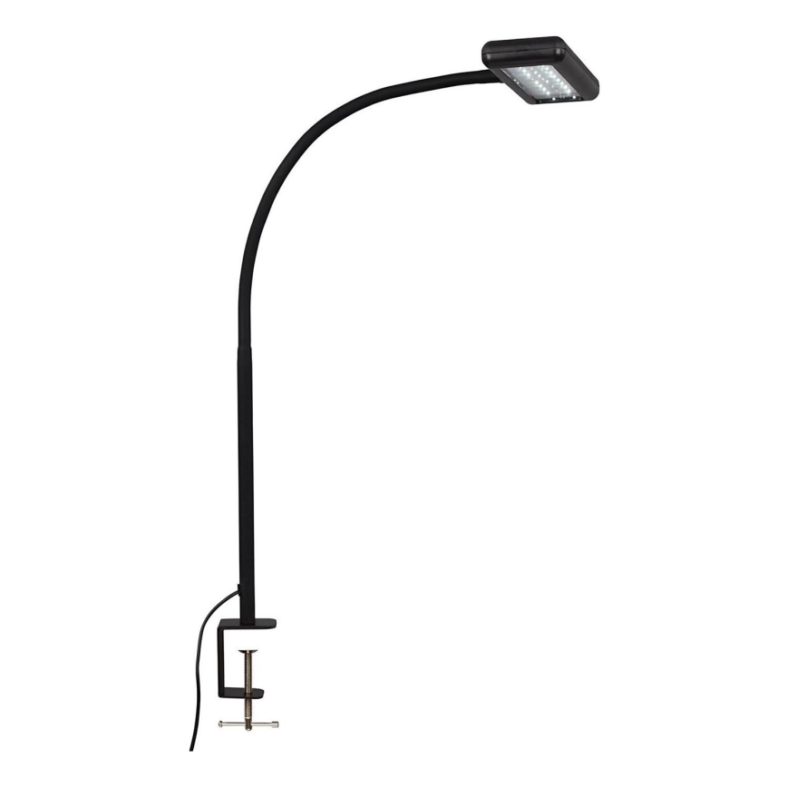 Brilo - LED Flexibilná stolná lampa s klipom TRASNA LED/7,5W/230V čierna