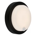 Brilo - LED nabíjateľné vonkajšie nástenné svietidlo so snímačom LED/4W/5V 4400 mAh IP44 čierna
