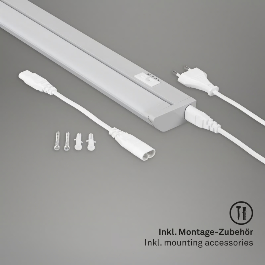 Brilo - LED podskrinkové svietidlo LED/6W/230V 2700/4000/6500K 54,5 cm strieborné