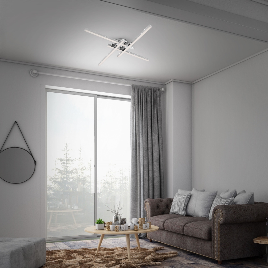 Brilo - LED Prisadený luster REY 4xLED/5W/230V lesklý chróm