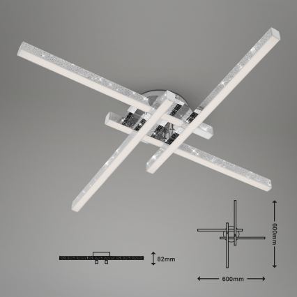 Brilo - LED Prisadený luster REY 4xLED/5W/230V lesklý chróm