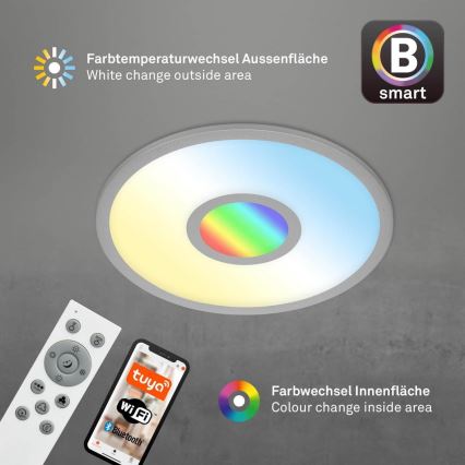 Brilo - LED RGB Stmievateľné stropné svietidlo CENTRO LED/24W/230V 2700-6500K Wi-Fi Tuya + diaľkové ovládanie