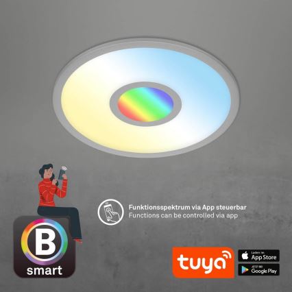 Brilo - LED RGB Stmievateľné stropné svietidlo CENTRO LED/24W/230V 2700-6500K Wi-Fi Tuya + diaľkové ovládanie
