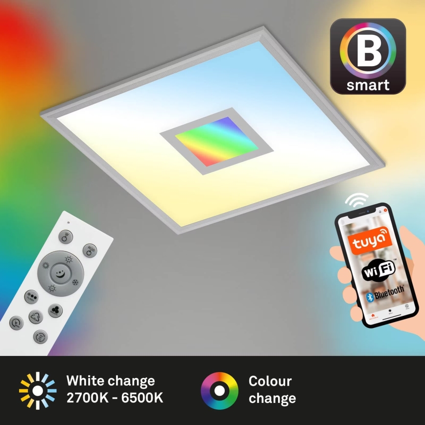 Brilo - LED RGB Stmievateľné stropné svietidlo CENTRO LED/24W/230V 2700-6500K Wi-Fi Tuya + diaľkové ovládanie
