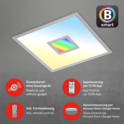 Brilo - LED RGB Stmievateľné stropné svietidlo CENTRO LED/24W/230V 2700-6500K Wi-Fi Tuya + diaľkové ovládanie