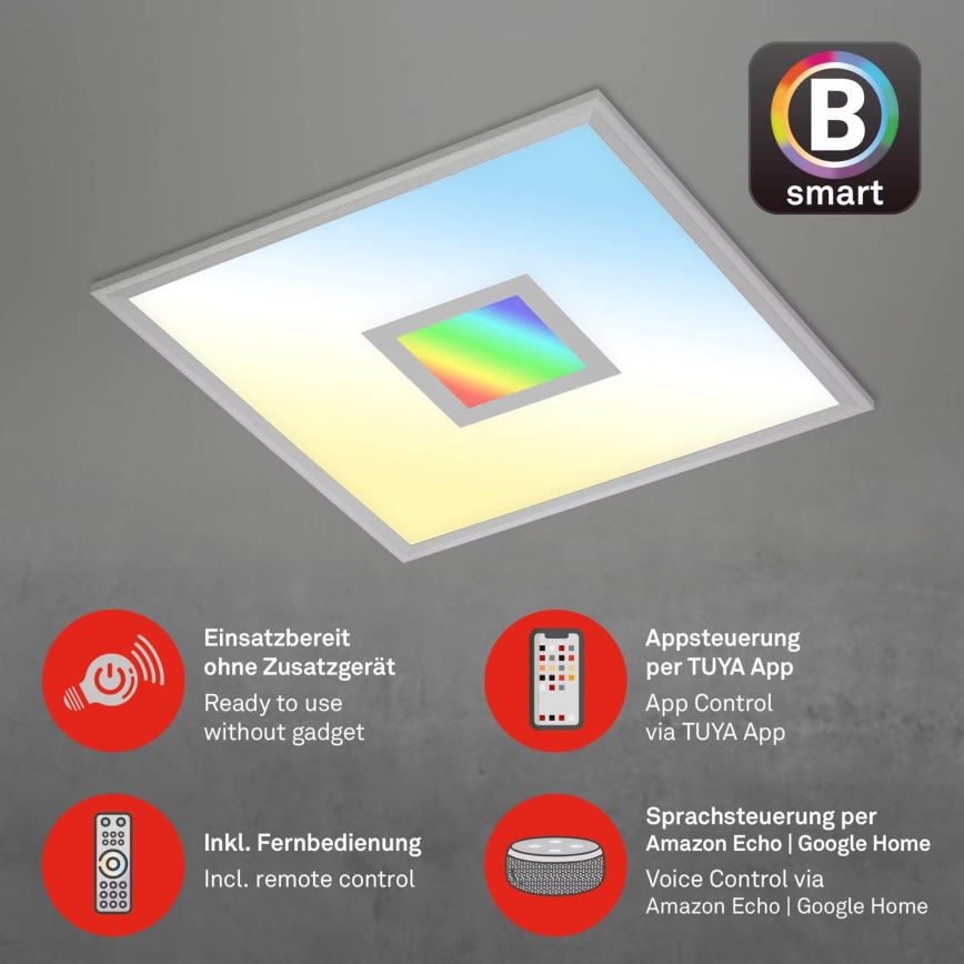Brilo - LED RGB Stmievateľné stropné svietidlo CENTRO LED/24W/230V 2700-6500K Wi-Fi Tuya + diaľkové ovládanie