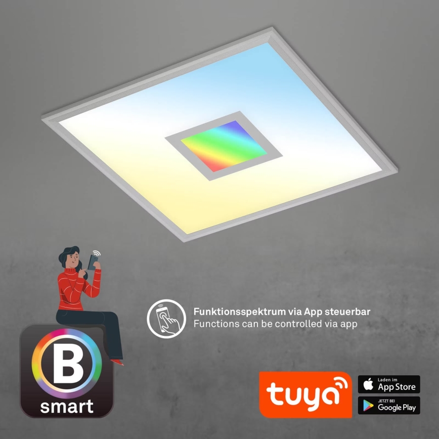 Brilo - LED RGB Stmievateľné stropné svietidlo CENTRO LED/24W/230V 2700-6500K Wi-Fi Tuya + diaľkové ovládanie