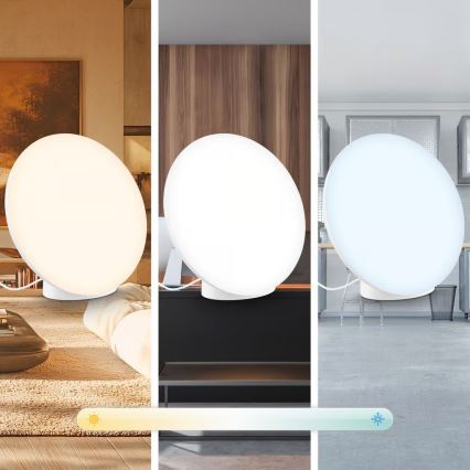 Brilo - LED RGBIC stmievateľná stolová lampa TARA LED/6W/230V 3000-6500K biela + diaľkové ovládanie