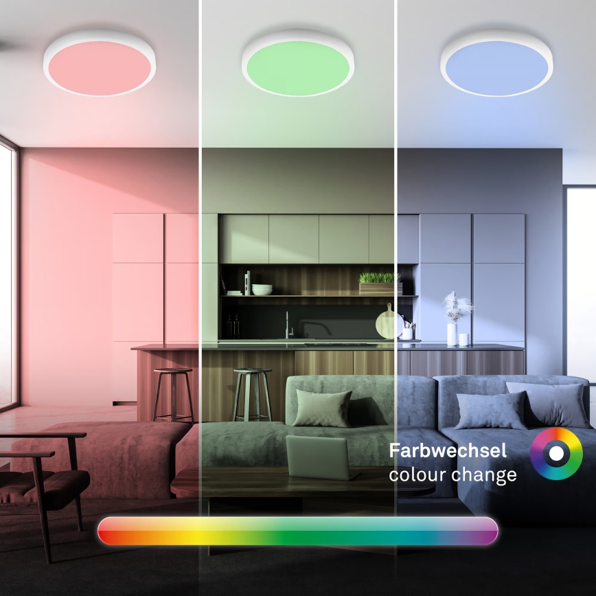 Brilo - LED RGBW Stmievateľné stropné svietidlo LED/20W/230V 2200-6500K Wi-Fi Tuya pr. 27 cm
