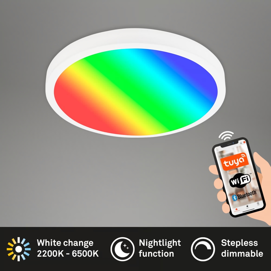 Brilo - LED RGBW Stmievateľné stropné svietidlo LED/20W/230V 2200-6500K Wi-Fi Tuya pr. 27 cm