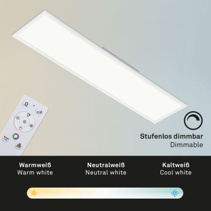 Brilo - LED RGBW Stmievateľné stropné svietidlo SLIM LED/40W/230V 3000-6500K + diaľkové ovládanie